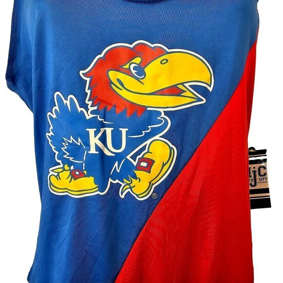 University of Kansas Jayhawks Sleeveless Body Suit ColorBlock Women Plus 2XL NWT - Picture 1 of 9